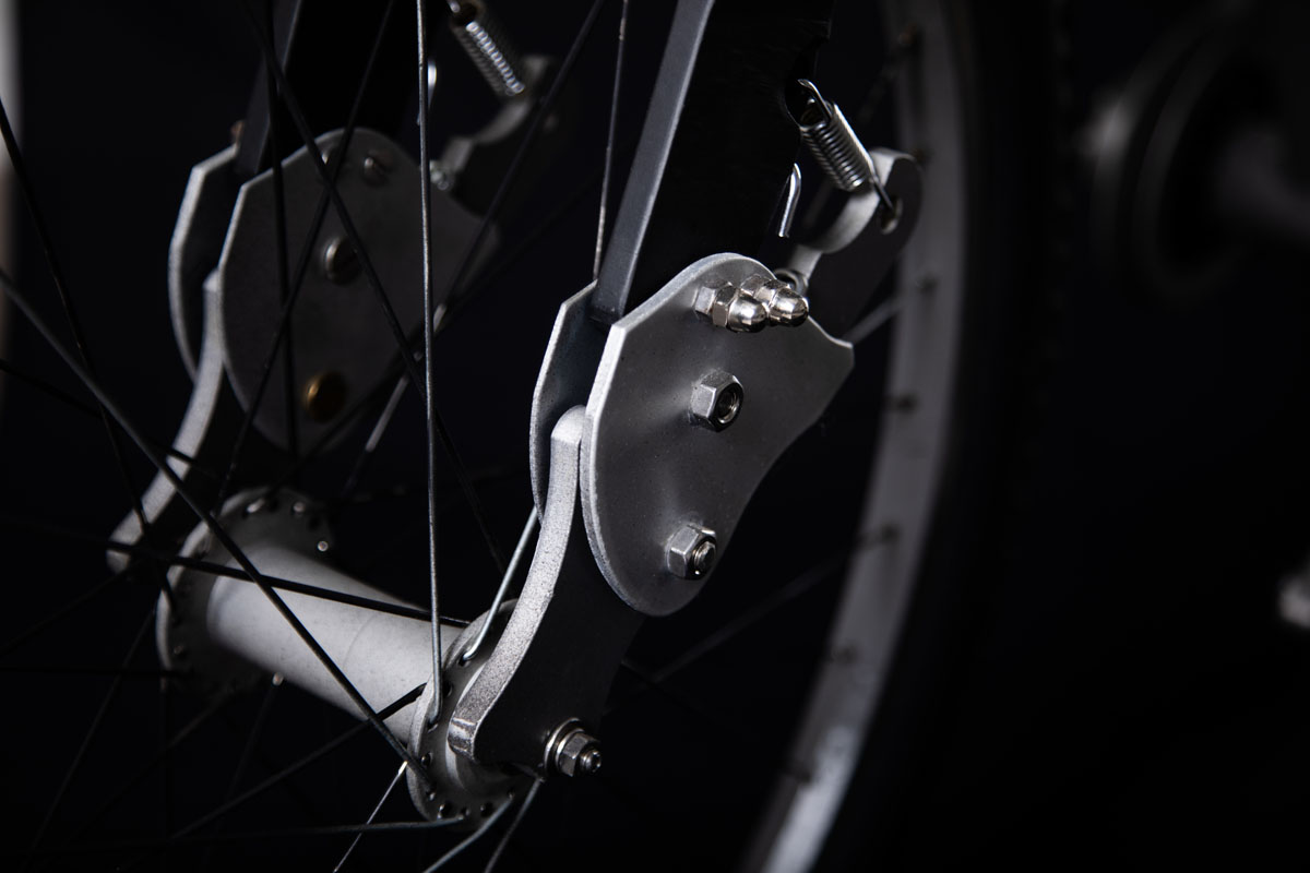 bespoke unique front wheel electric bicycle shock prototype fabrication Cape Town